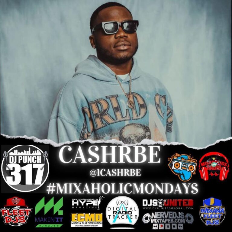 Promotional poster for Cashrbe featuring DJ Mikeholic Mondays.